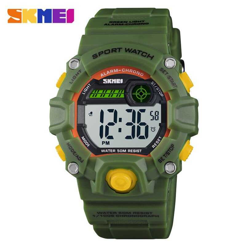  Jam  Tangan  Anak Digital  LED  Original SKMEI DG1484 Hijau