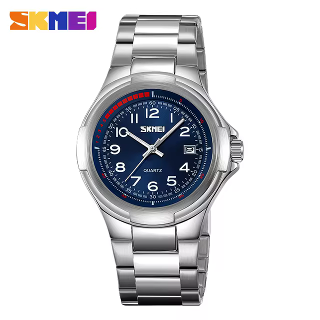 Jam Tangan Pria Analog Stainless Original SKMEI 9320CS Biru