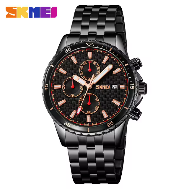 Jam Tangan Pria Analog Stainless Original SKMEI 9334CS