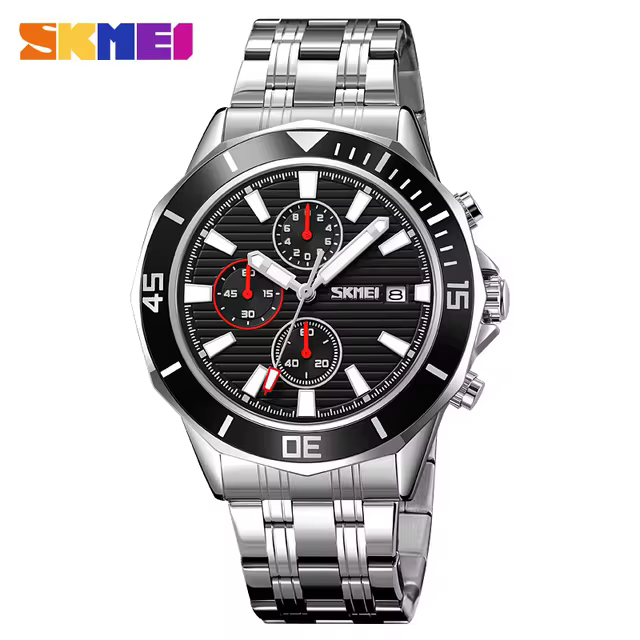 Jam Tangan Pria Analog Stainless Original SKMEI 9335CS