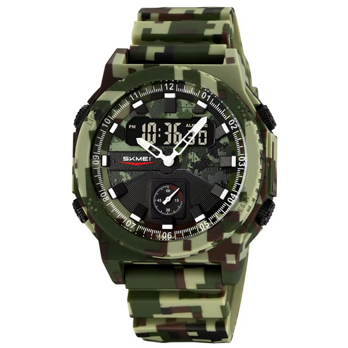 Jam Tangan Pria Dual Time Original SKMEI AD2355 Camouflage