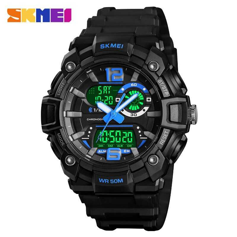 Jual Jam  Tangan  Pria Dual Time SKMEI  Sport LED  Watch  