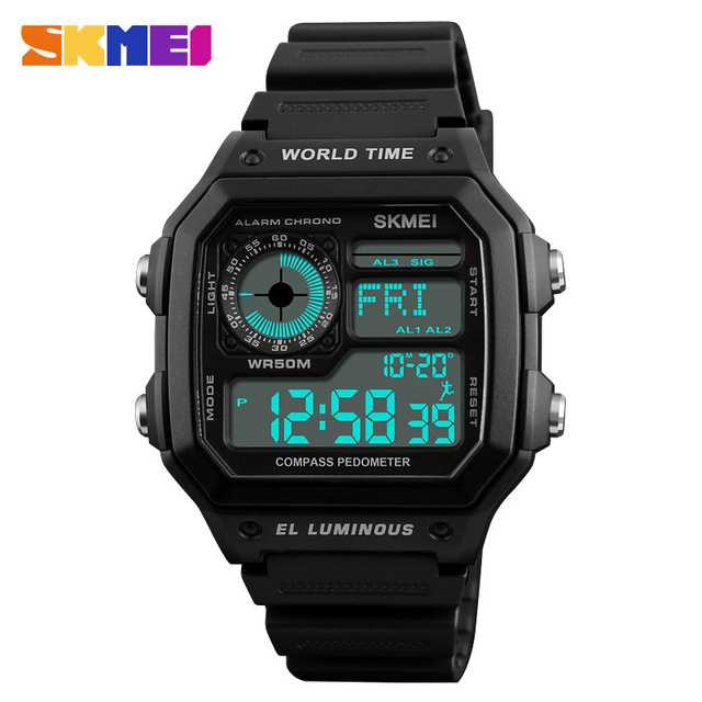 Jual Jam Tangan Pria SKMEI Digital S-Shock Pedometer