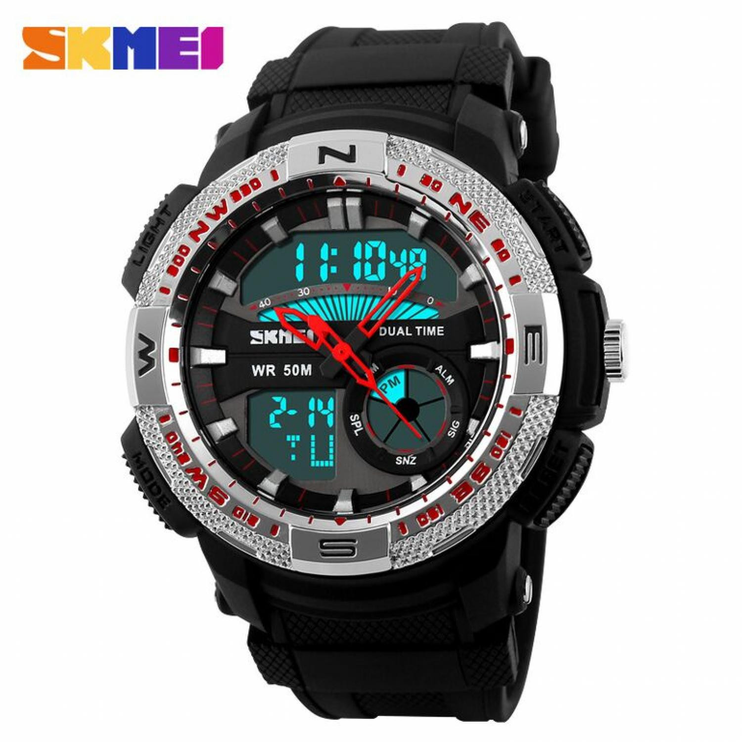 Jual Jam Tangan Pria SKMEI Dual Time Casio Men Sport LED