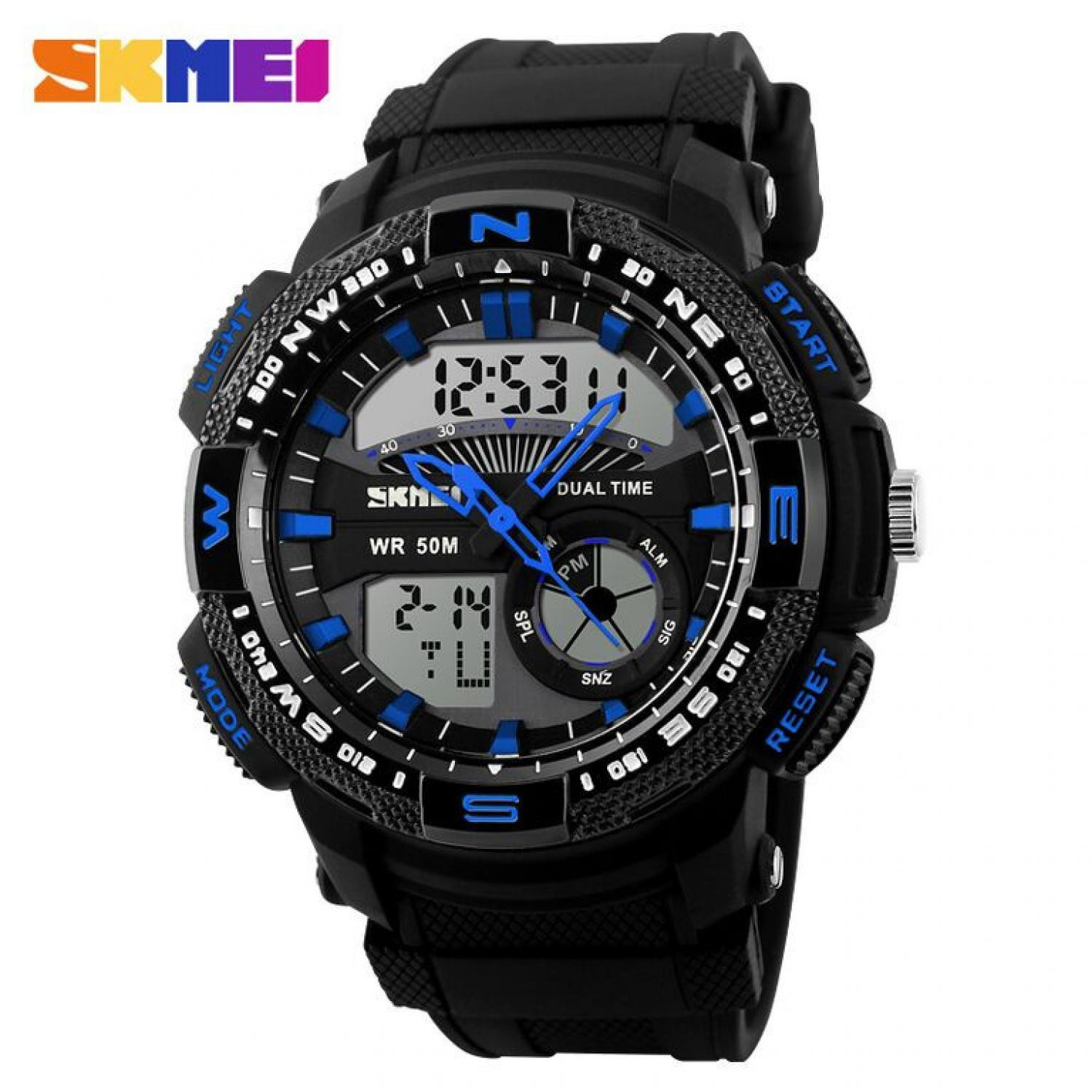 Jual Jam Tangan Pria SKMEI Dual Time Casio Men Sport LED 