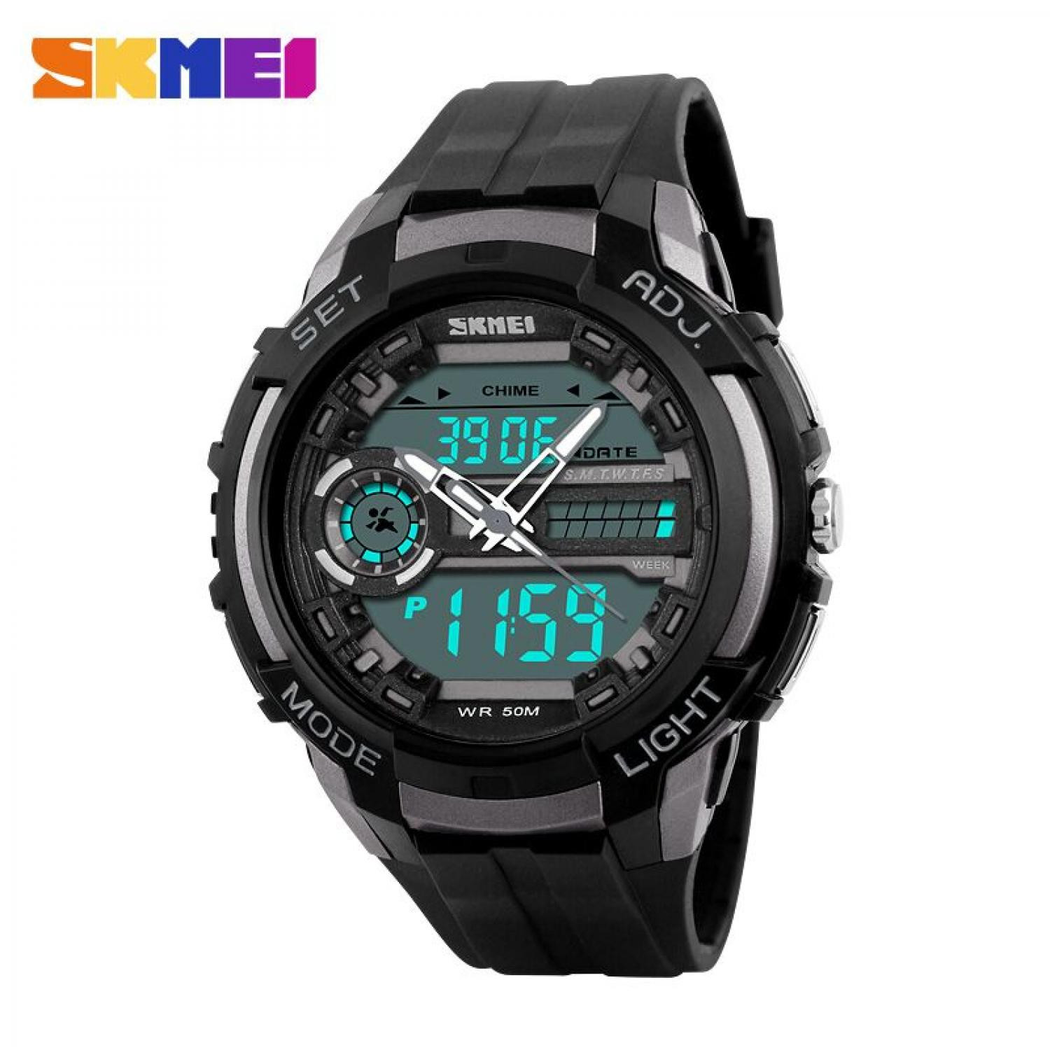 Jual Jam Tangan Pria SKMEI Dual Time Sport Men LED 