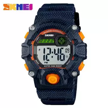 Jam Tangan Anak Digital LED Original SKMEI DG1484 Orange