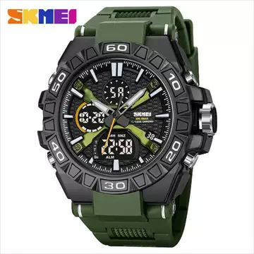 Jam Tangan Pria Dual Time Original SKMEI AD2220 Army