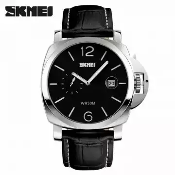 Jam Tangan Pria Analog  Leather Original SKMEI 1124CL