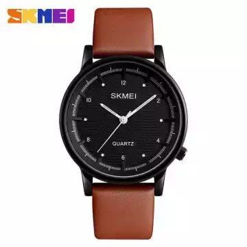 Jam Tangan Pria Analog  Leather Original SKMEI 1210 Coklat