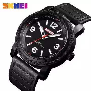 Jam Tangan Pria Analog  Leather Original SKMEI 1417CL