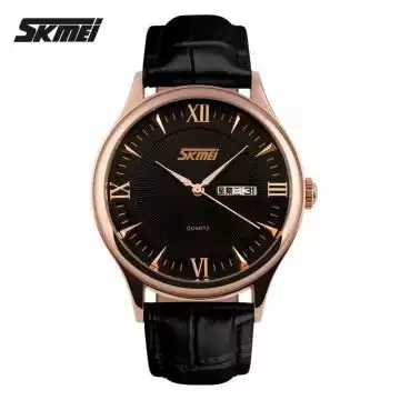 Jam Tangan Pria Analog  Leather Original SKMEI 9091CL