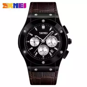 Jam Tangan Pria Analog  Leather Original SKMEI 9157CL