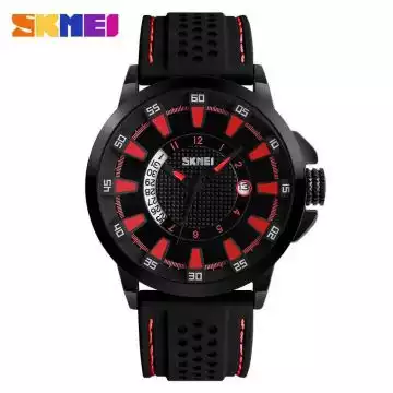 Jam Tangan Pria Analog Leather Original SKMEI 9152 Merah