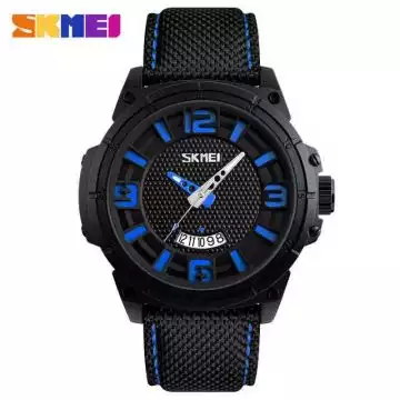 Jam Tangan Pria Analog Leather Original SKMEI 9170CL Biru