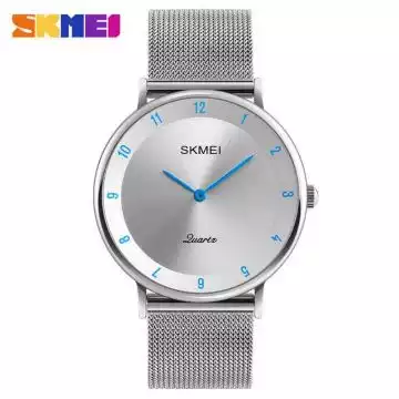 Jam Tangan Pria Analog Stainless Original SKMEI 1264 Biru