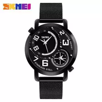 Jam Tangan Pria Analog Stainless Original SKMEI 9168CS