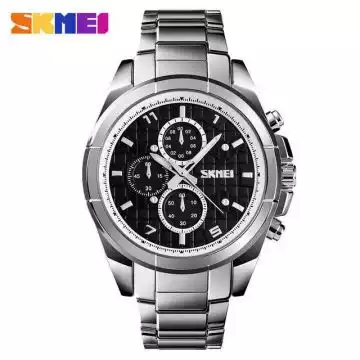 Jam Tangan Pria Analog Stainless Original SKMEI 1378CS Silver