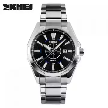 Jam Tangan Pria Analog Stainless Original SKMEI 9118CS