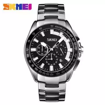 Jam Tangan Pria Analog Stainless Original SKMEI 9167CS