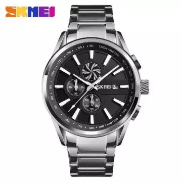 Jam Tangan Pria Analog Stainless Original SKMEI 9175CS