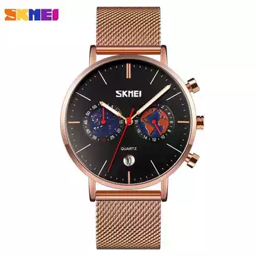 Jam Tangan Pria Analog Stainless Original SKMEI 9231CS