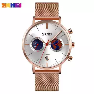 Jam Tangan Pria Analog Stainless Original SKMEI 9231CS Silver