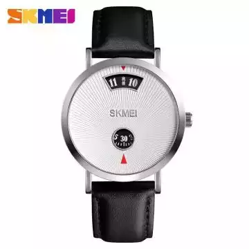 Jam Tangan Pria Analog Milanese Leather Original SKMEI 1489CL Silver