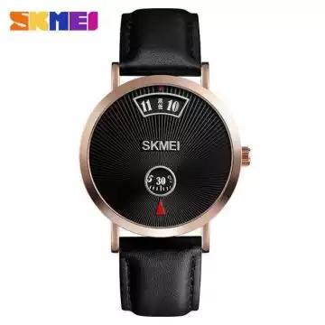 Jam Tangan Pria Analog Milanese Leather Original SKMEI 1489CL Rose