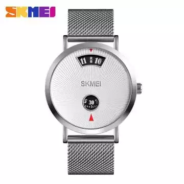 Jam Tangan Pria Analog Milanese Stainless Original SKMEI 1489CS Silver