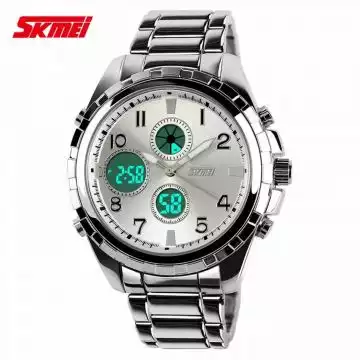 Jam Tangan Pria Original SKMEI AD1021 Silver