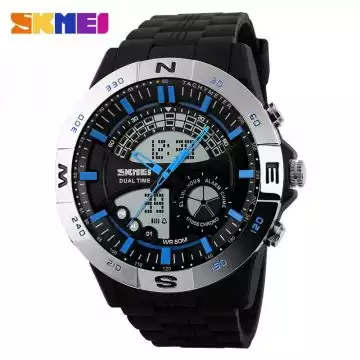 Jam Tangan Pria Original SKMEI AD1110 Silver Biru