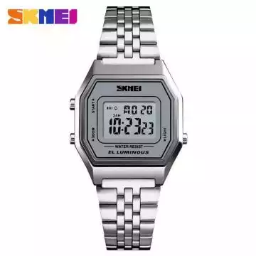 Jam Tangan Pria Digital Stainless Original SKMEI DG1345 Silver