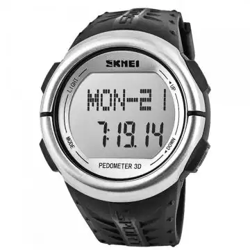 Jam Tangan Pria Digital Heart Rate Original SKMEI DG1058HR Putih