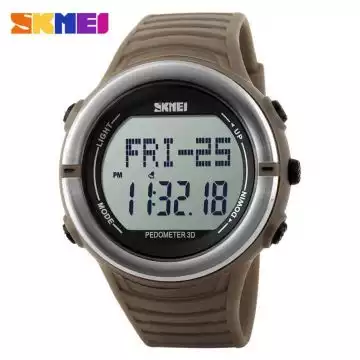 Jam Tangan Pria Digital Heart Rate Original SKMEI DG1111HR Coklat