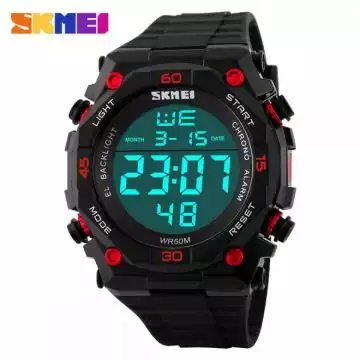 Jam Tangan Pria Digital Original SKMEI DG1130 Merah