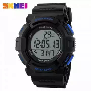 Jam Tangan Pria Digital Pedometer Original SKMEI DG1116S Biru