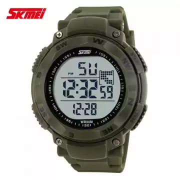 Jam Tangan Pria Digital Original SKMEI DG1024 Army