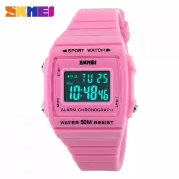 Jam Tangan Pria Digital Original SKMEI DG1136 Pink