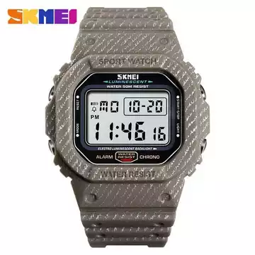 Jam Tangan Pria Digital Original SKMEI DG1471 Khaki