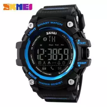 Jam Tangan Pria Smart Watch Bluetooth Original SKMEI DG1227 Biru