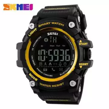 Jam Tangan Pria Smart Watch Bluetooth Original SKMEI DG1227 Kuning