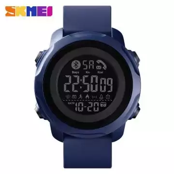 Jam Tangan Pria Smart Watch Bluetooth Original SKMEI DG1572 Biru