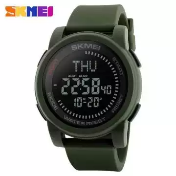 Jam Tangan Pria Digital Compass Original SKMEI 1289 Hijau