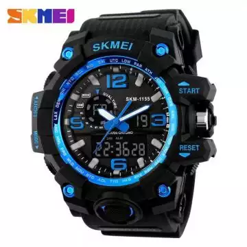 Jam Tangan Pria Dual Time Original SKMEI AD1155 Biru