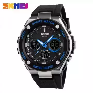 Jam Tangan Pria Dual Time Original SKMEI AD1187 Biru