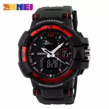 Jam Tangan Pria Dual Time Original SKMEI AD1040 Merah