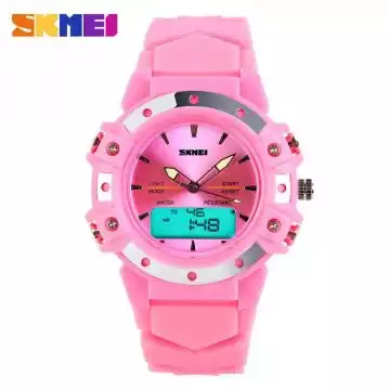 Jam Tangan Pria Dual Time Original SKMEI AD0821 Pink