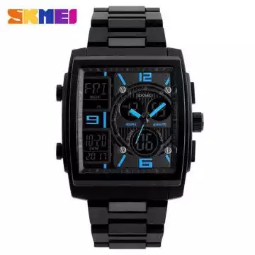 Jam Tangan Pria Dual Time Original SKMEI 1274 Biru