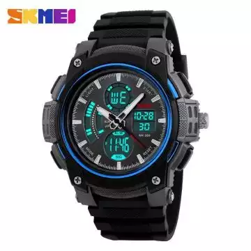 Jam Tangan Pria Dual Time Original SKMEI AD1192 Biru